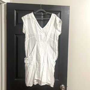 White linen light weight dress.  So soft and perfect for summer.